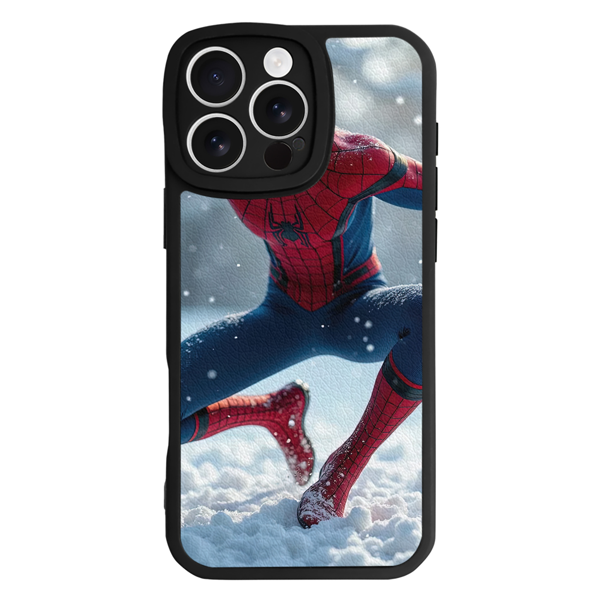 Spider Man スパイダーマン 【iPhone 16シリーズ対応】シリコンスマホケース（レザー調） 材質：シリコン